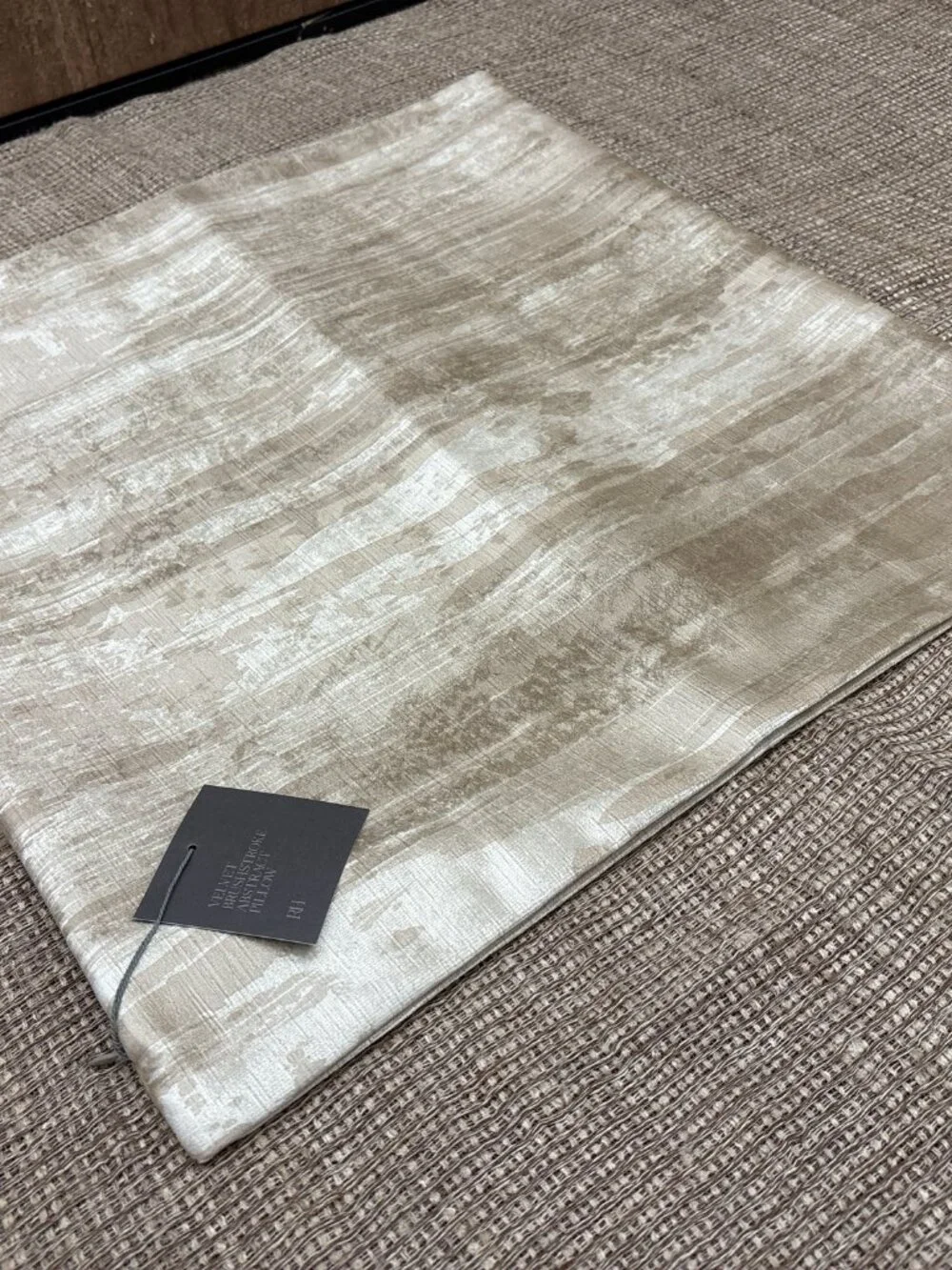 RH Restoration Hardware Velvet Brushstroke Abstract Pillow Cover